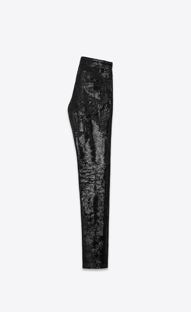 Skinny jeans with all-over sequins